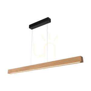 Závěsné svítidlo Riflet, olejovaný dub/černá, 3×LED, 47 W, osvětlení nahoru i dolů, 120 cm 1 Závěsné svítidlo Riflet, olejovaný dub/černá, 3×LED, 47 W, osvětlení nahoru i dolů, 120 cm small 1