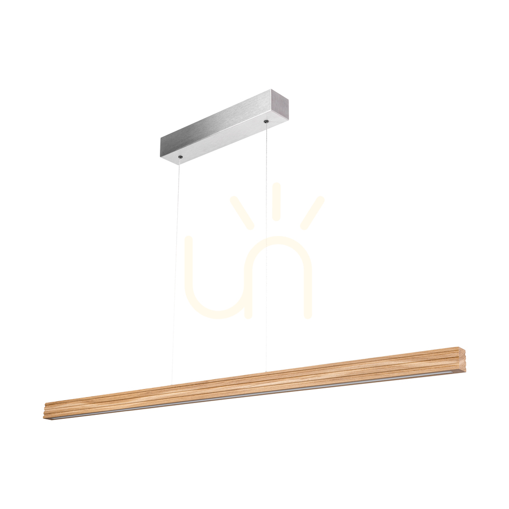 Kontrola Závěsné svítidlo Riflet, olejovaný dub/matný nikl, 3×LED, 28 W, osvětlení nahoru i dolů, 120 cm Závěsné svítidlo Riflet, olejovaný dub/matný nikl, 3×LED, 28 W, osvětlení nahoru i dolů, 120 cm