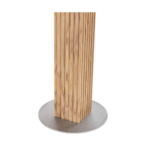 Stolní lampa Riflet, olejovaný dub/matný nikl, krémovo-stříbrný stínidlo, 1xE27, 36 cm small 2