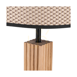 Stolní lampa Riflet, olejovaný dub/černá, hnědo-černo-zlaté stínidlo, 1xE27, Ø22 cm 2 Stolní lampa Riflet, olejovaný dub/černá, hnědo-černo-zlaté stínidlo, 1xE27, Ø22 cm small 2