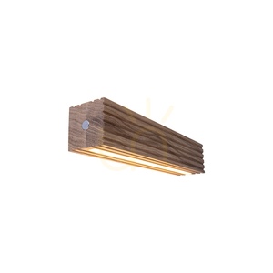 Nástěnné svítidlo Riflet, olejovaný dub/černá, 2xLED, 13,9 W, 38 cm small 1