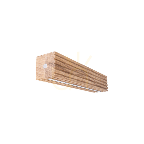 Kontrola Nástěnné svítidlo Riflet, olejovaný dub/černá, 2xLED, 13,9 W, 38 cm