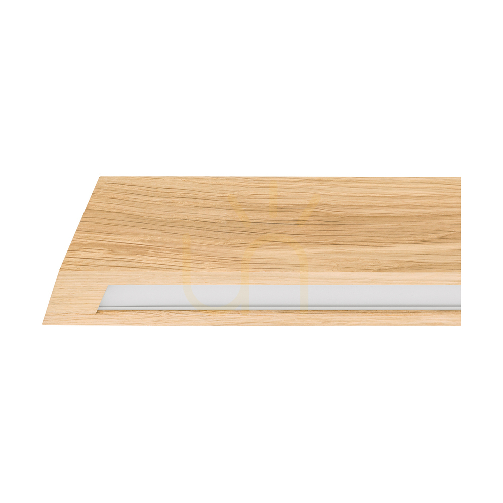 Pohled Stropní svítidlo Derott, olejovaný dub/matný nikl, 3xLED, 42 W, 115 cm Stropní svítidlo Derott, olejovaný dub/matný nikl, 3xLED, 42 W, 115 cm
