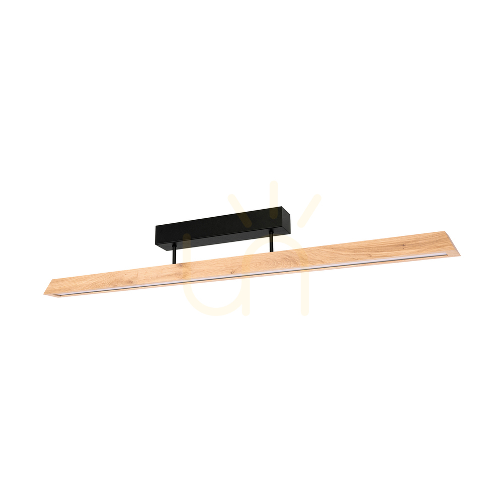 Derott Ceiling Light, Oiled Oak/Black, 3xLED, 42 W, 115 cm