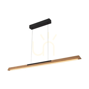 Závěsné svítidlo Jonas, olejovaný dub/černá, 1xLED 17,3 W, světlo směřující nahoru i dolů, 118 cm small 1