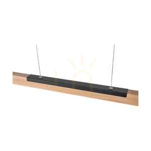 Závěsné svítidlo Jonas, olejovaný dub/černá, 1xLED 17,3 W, světlo směřující nahoru i dolů, 118 cm small 2