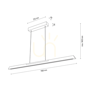 Závěsné svítidlo Jonas, olejovaný dub/černá, 1xLED 17,3 W, světlo směřující nahoru i dolů, 118 cm small 5