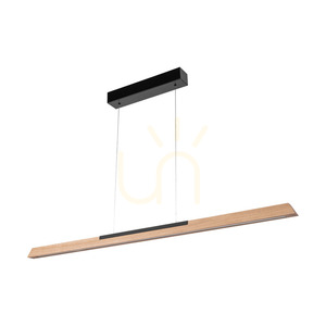 Závěsné svítidlo Jonas, olejovaný dub/černá, 1xLED 17,3 W, světlo směřující nahoru i dolů, 118 cm small 0