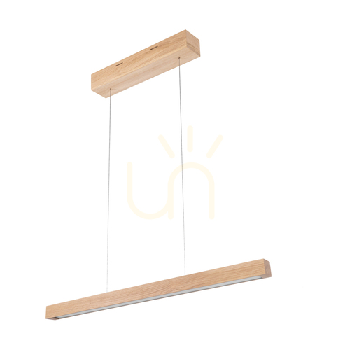 Kontrola Závěsné svítidlo Smal CCT, olejovaný dub, 1xLED 26,4 W, světlo směřující nahoru i dolů, 80 cm