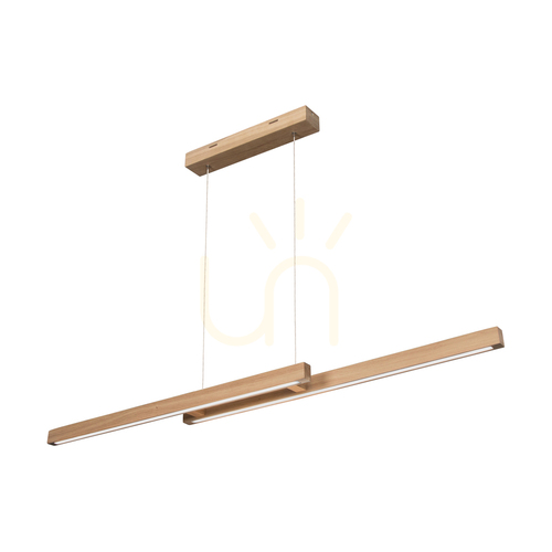 Kontrola Závěsné svítidlo Smal CCT, olejovaný dub, 2xLED, 27,2 W, 120 cm