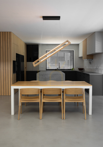 Závěsné svítidlo Legno, olejovaný dub/černá, 3xLED, 68 W, osvětlení nahoru i dolů, 124,5 cm small 4
