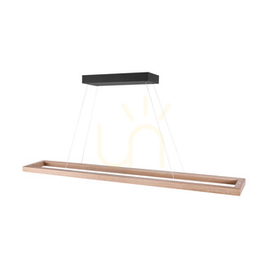 Závěsné svítidlo Legno, olejovaný dub/černá, 3xLED, 80 W, osvětlení nahoru i dolů, 164,5 cm small 2