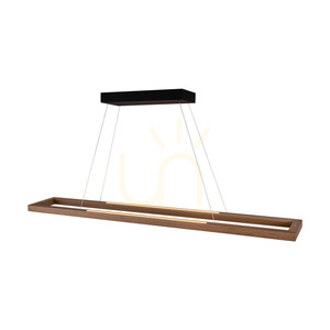 Závěsné svítidlo Legno, olejovaný dub/černá, 3xLED, 80 W, osvětlení nahoru i dolů, 164,5 cm small 3