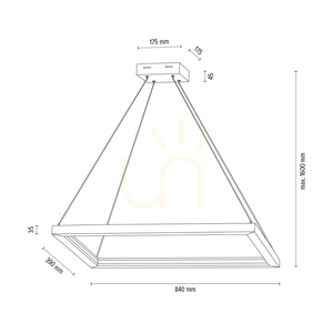 Závěsné svítidlo Legno, olejovaný dub, 1xLED 33 W, světlo směřující nahoru i dolů, 84 cm small 3