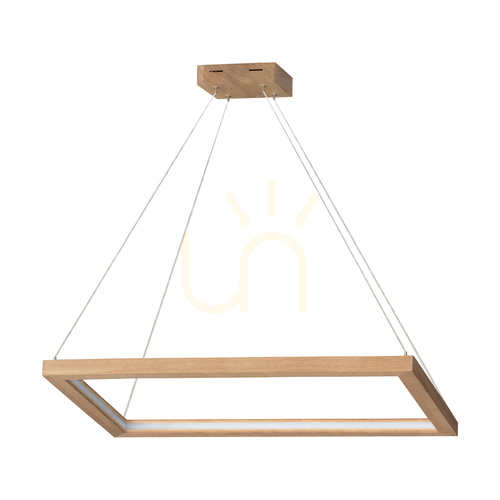 Kontrola Závěsné svítidlo Legno, olejovaný dub, 1xLED 33 W, světlo směřující nahoru i dolů, 84 cm