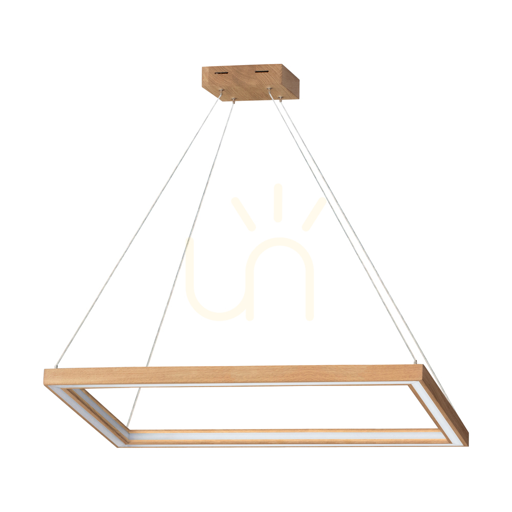 Legno Pendant Light, Oiled Oak, 2xLED, 68 W, Up&Down, 84 cm