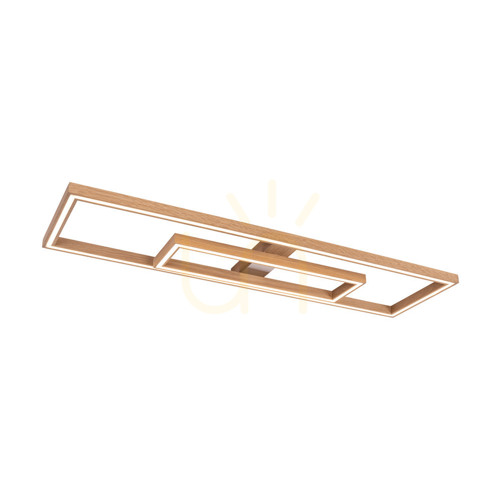 Zobrazit Stropní svítidlo / nástěnné svítidlo Ramme, olejovaný dub/matný nikl, 2xLED, 67,5 W, 123,7 cm Stropní svítidlo / nástěnné svítidlo Ramme, olejovaný dub/matný nikl, 2xLED, 67,5 W, 123,7 cm