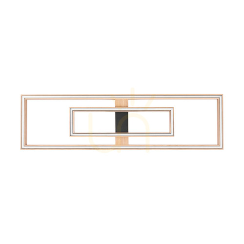 Kontrola Stropní svítidlo / nástěnné svítidlo Ramme, olejovaný dub/černá, 2xLED, 67,5 W, 123,7 cm