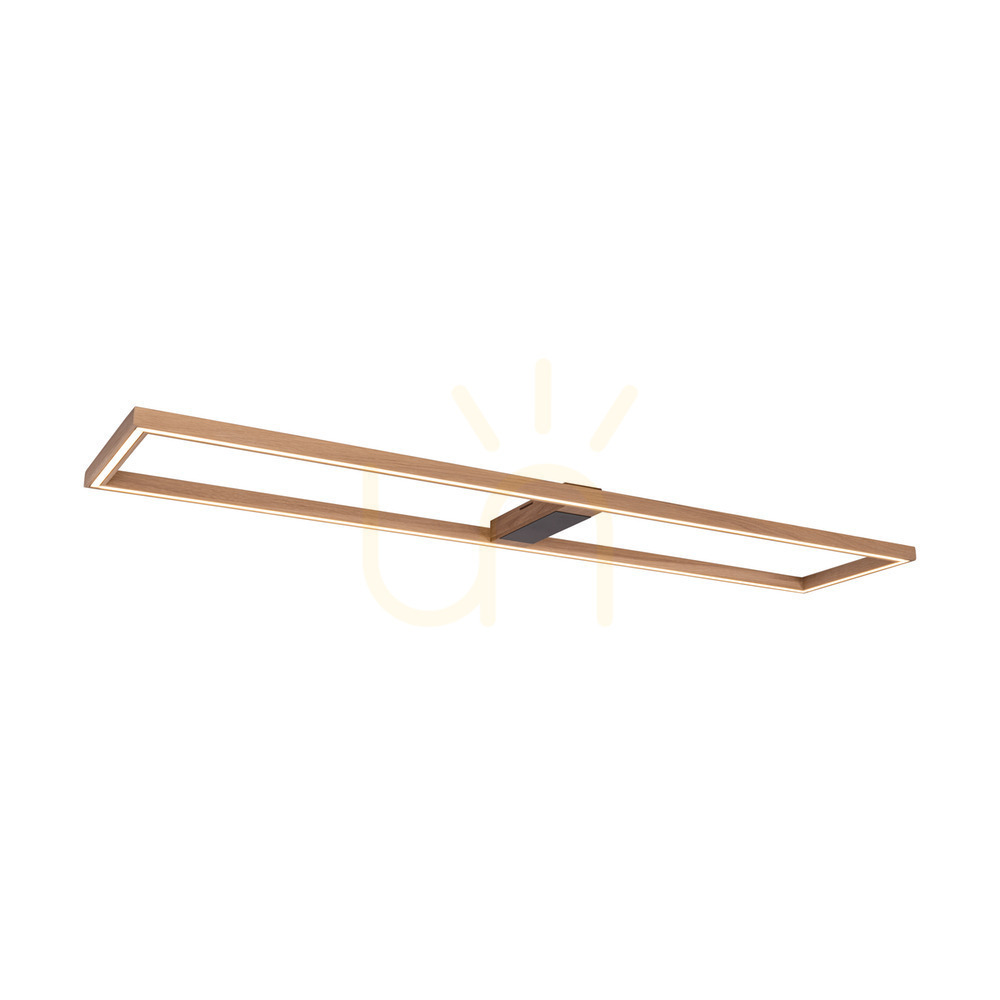 Zobrazit Stropní svítidlo / nástěnné svítidlo Ramme, olejovaný dub/černá, 1xLED 57 W, 163,7 cm Stropní svítidlo / nástěnné svítidlo Ramme, olejovaný dub/černá, 1xLED 57 W, 163,7 cm