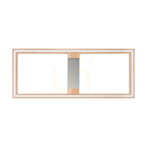 Stropní svítidlo / nástěnné svítidlo Ramme, olejovaný dub/matný nikl, 1xLED 33 W, 83,7 cm small 0