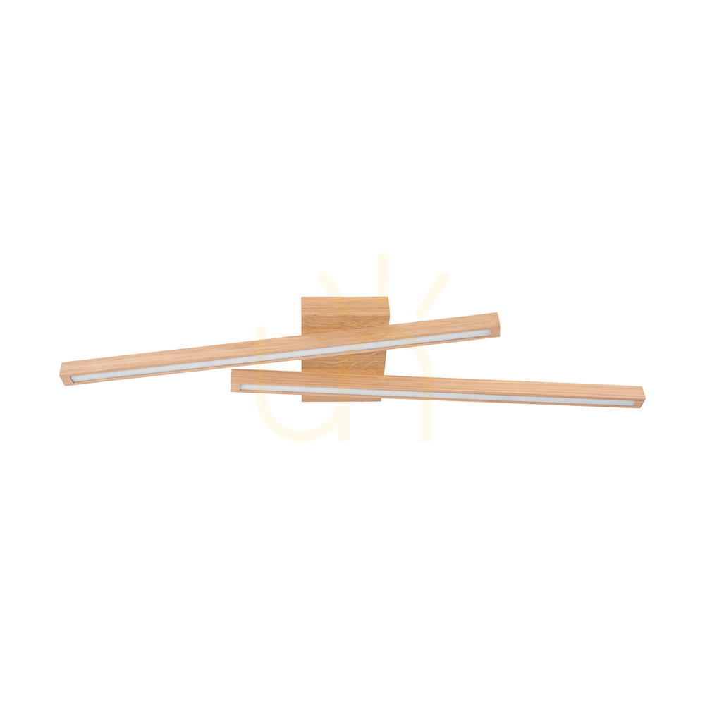 Linus Ceiling Light / Wall Sconce, Oiled Oak, 2xLED, 18 W, 87.5 cm