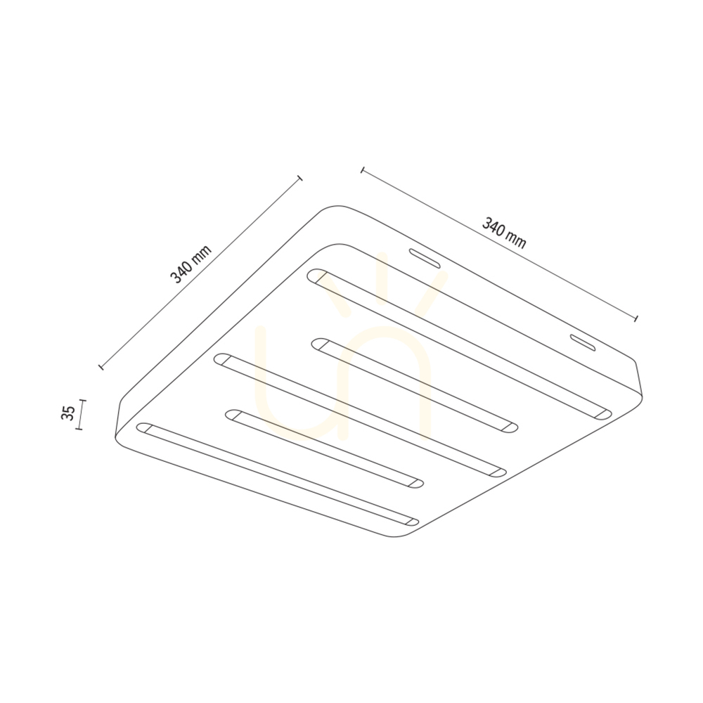 Kontrola Stropní svítidlo / nástěnné svítidlo Neele, olejovaný dub, 5xLED, 19,5 W, 34 cm Stropní svítidlo / nástěnné svítidlo Neele, olejovaný dub, 5xLED, 19,5 W, 34 cm