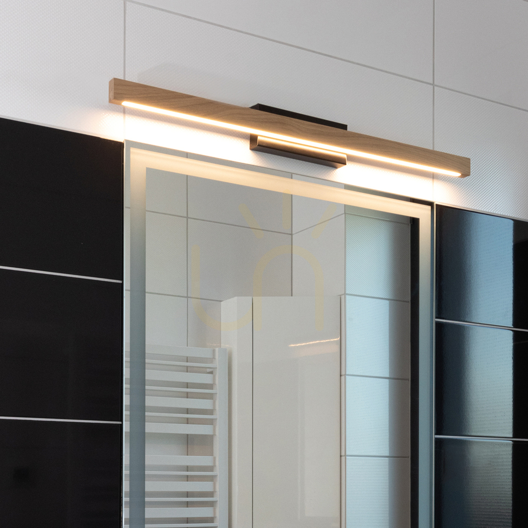 Náhled Nástěnné svítidlo Aqua Luce, olejovaný dub/černá, 1xLED 12 W, 80 cm Nástěnné svítidlo Aqua Luce, olejovaný dub/černá, 1xLED 12 W, 80 cm
