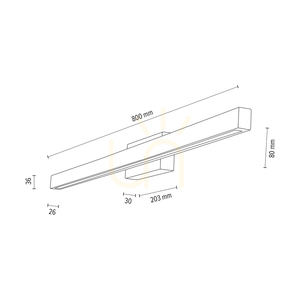 Nástěnné svítidlo Aqua Luce, olejovaný dub/černá, 1xLED 12 W, 80 cm 3 Nástěnné svítidlo Aqua Luce, olejovaný dub/černá, 1xLED 12 W, 80 cm small 3