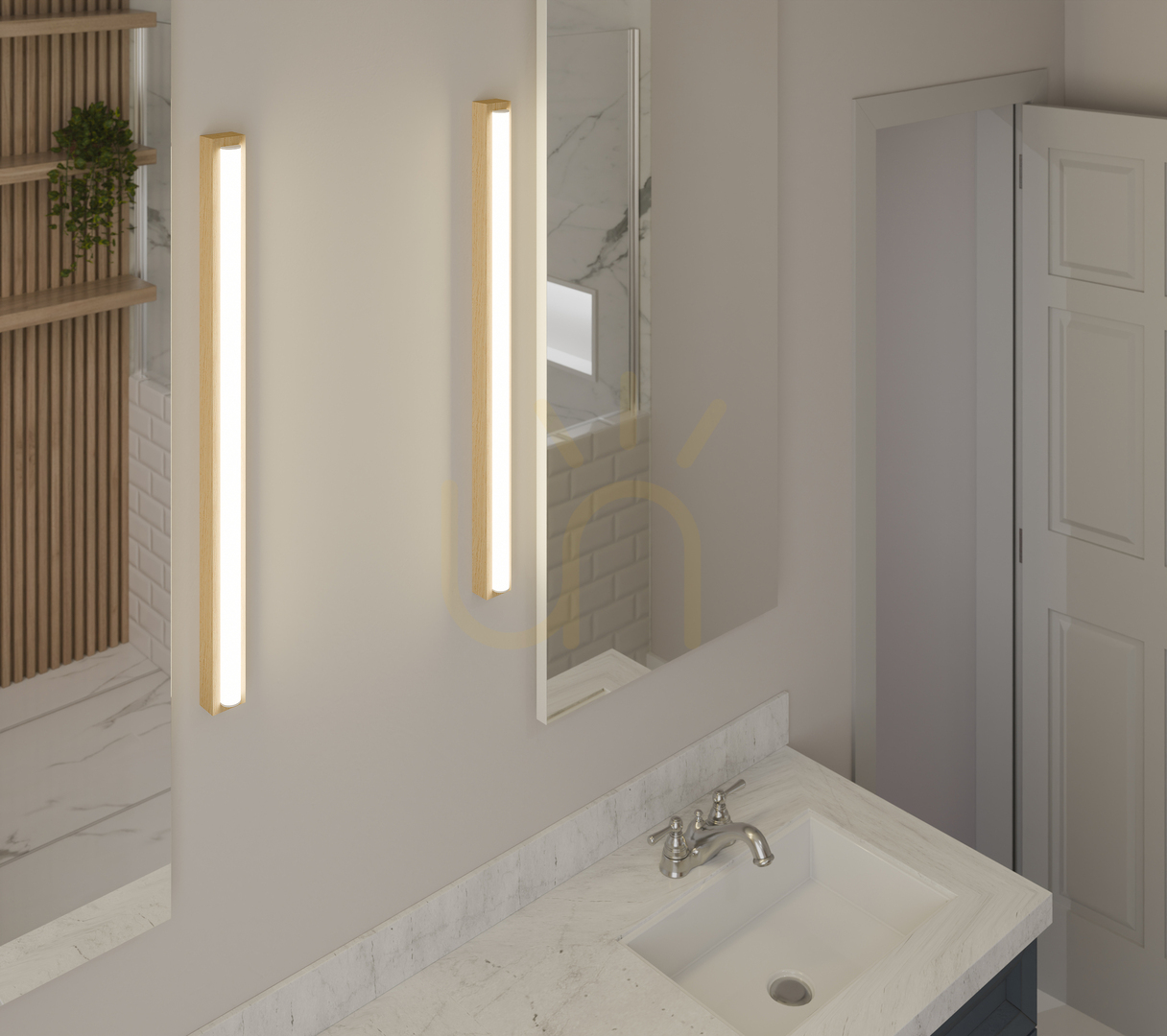 Náhled Nástěnné svítidlo Aqua Luce, olejovaný dub, 1xLED, 12 W, 79 cm Nástěnné svítidlo Aqua Luce, olejovaný dub, 1xLED, 12 W, 79 cm