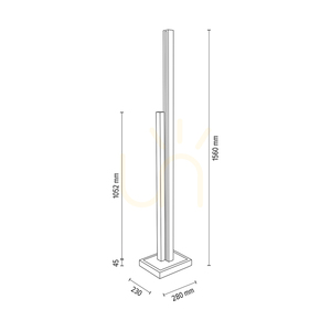 Stojací lampa Soho, olejovaný dub/černá, 2xLED, 37,5 W, 28 cm small 4