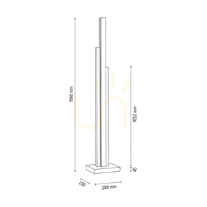 Stojací lampa Soho, olejovaný dub/černá, 3xLED, 60 W, 28 cm small 5