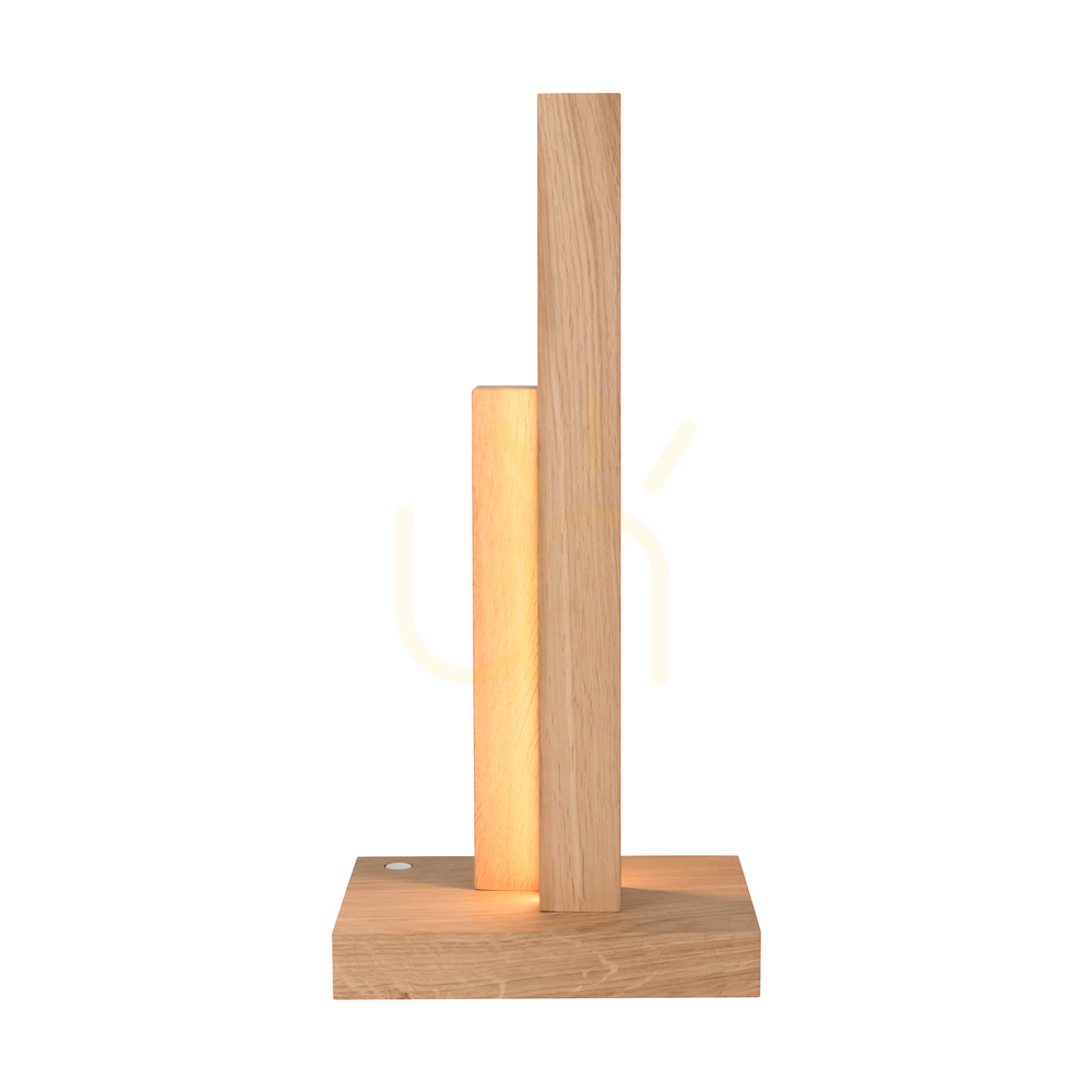 Zobrazit Stolní lampa Soho, olejovaný dub, 2×LED 10 W, 21,5 cm Stolní lampa Soho, olejovaný dub, 2×LED 10 W, 21,5 cm