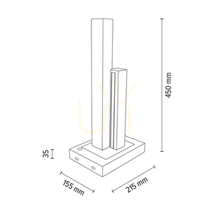 Stolní lampa Soho, olejovaný dub/černá, 2×LED 10 W, 21,5 cm small 4