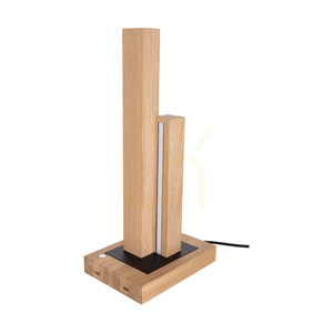 Stolní lampa Soho, olejovaný dub/černá, 2×LED 10 W, 21,5 cm small 0