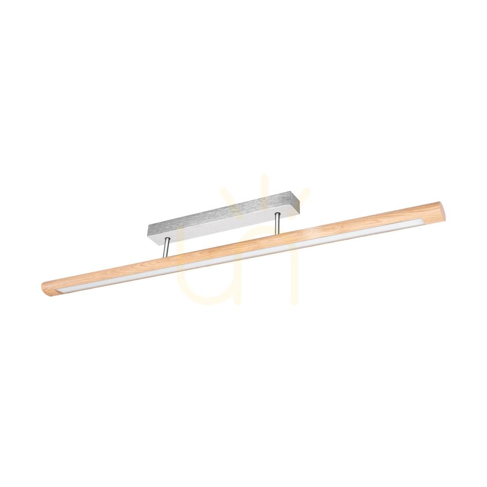 Kontrola Stropní svítidlo Razmus, olejovaný dub/matný nikl, 1xLED 28 W, 98 cm Stropní svítidlo Razmus, olejovaný dub/matný nikl, 1xLED 28 W, 98 cm