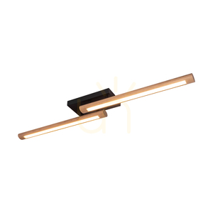 Stropní svítidlo Razmus, olejovaný dub/černá, 2xLED, 31 W, 107 cm 1 Stropní svítidlo Razmus, olejovaný dub/černá, 2xLED, 31 W, 107 cm small 1