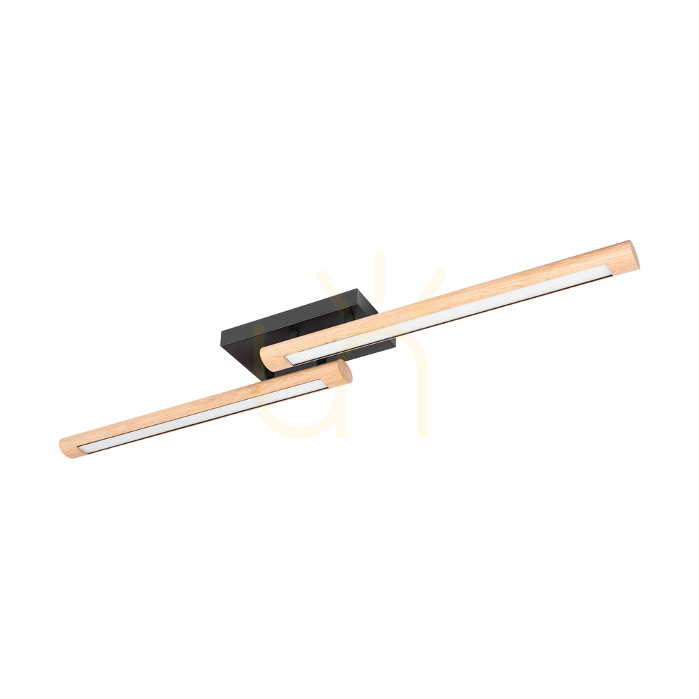 Kontrola Stropní svítidlo Razmus, olejovaný dub/černá, 2xLED, 31 W, 107 cm Stropní svítidlo Razmus, olejovaný dub/černá, 2xLED, 31 W, 107 cm