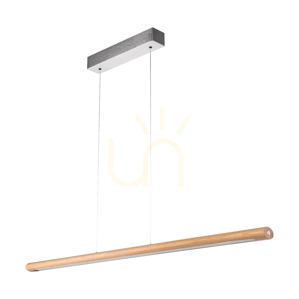 Razmus Pendant Light, Oiled Oak/Matte Nickel, 1xLED 34 W, Up&Down, 118 cm