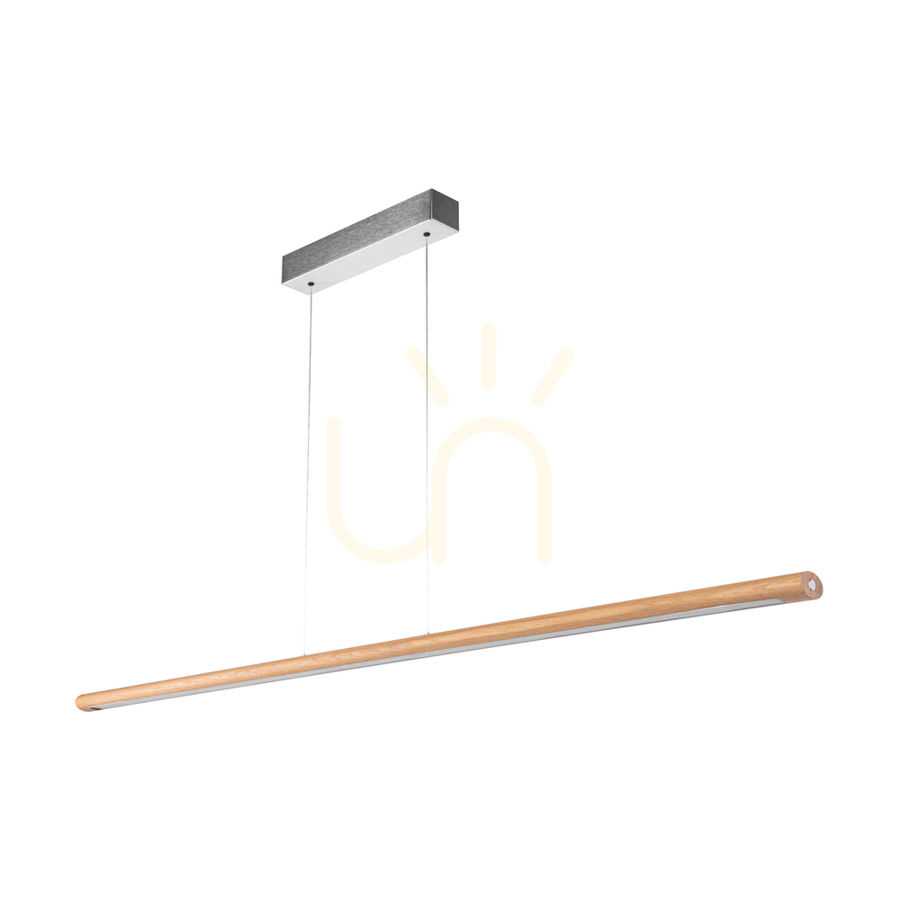 Kontrola Závěsné svítidlo Razmus, olejovaný dub/matný nikl, 1xLED 46 W, osvětlení nahoru i dolů, 158 cm Závěsné svítidlo Razmus, olejovaný dub/matný nikl, 1xLED 46 W, osvětlení nahoru i dolů, 158 cm