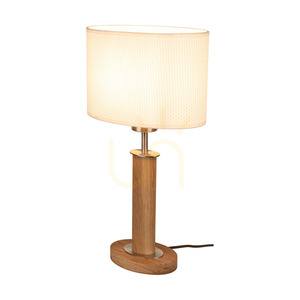 Stolní lampa Mercedes, olejovaný dub/matný nikl, bílé stínidlo, 1xE27, 25 cm 1 Stolní lampa Mercedes, olejovaný dub/matný nikl, bílé stínidlo, 1xE27, 25 cm small 1