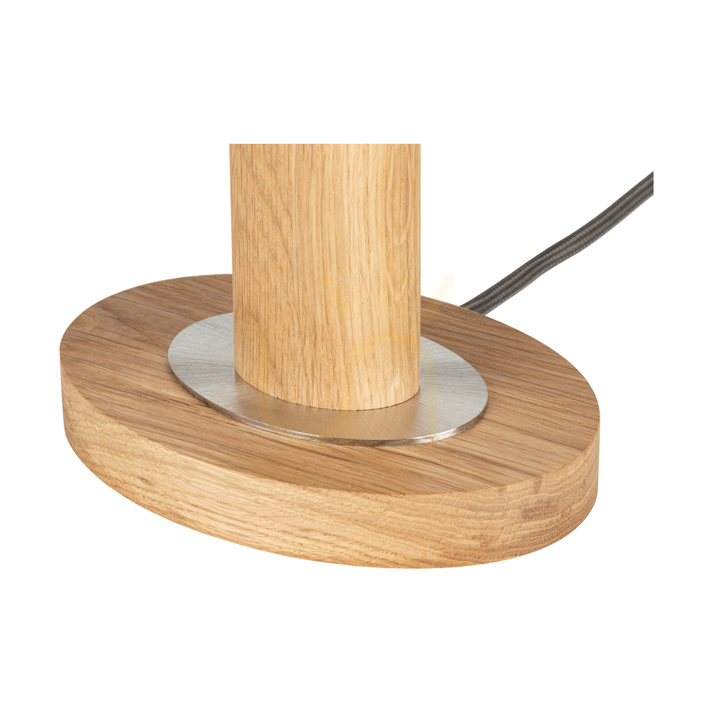 Zobrazit Stolní lampa Mercedes, olejovaný dub/matný nikl, bílé stínidlo, 1xE27, 25 cm Stolní lampa Mercedes, olejovaný dub/matný nikl, bílé stínidlo, 1xE27, 25 cm