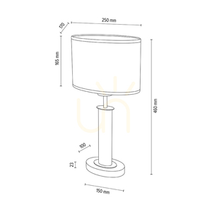 Stolní lampa Mercedes, olejovaný dub/matný nikl, bílé stínidlo, 1xE27, 25 cm 5 Stolní lampa Mercedes, olejovaný dub/matný nikl, bílé stínidlo, 1xE27, 25 cm small 5