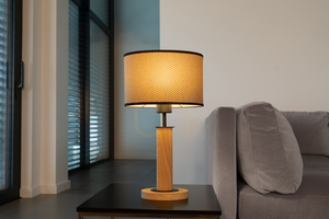 Stojací lampa Mercedes, olejovaný dub/černá, hnědo-černo-zlaté stínidlo, 1xE27, 25 cm 4 Stojací lampa Mercedes, olejovaný dub/černá, hnědo-černo-zlaté stínidlo, 1xE27, 25 cm small 4