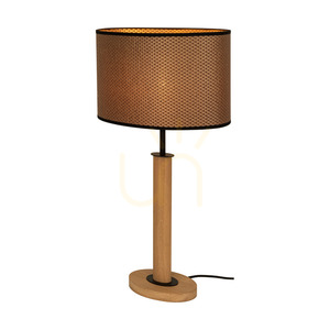 Stolní lampa Mercedes, olejovaný dub/černá, hnědo-černo-zlatý stínidlo, 1xE27, 36 cm 1 Stolní lampa Mercedes, olejovaný dub/černá, hnědo-černo-zlatý stínidlo, 1xE27, 36 cm small 1
