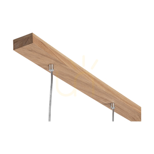 Závěsné svítidlo Mercedes, olejovaný dub, bílé stínidlo, 3xE27, 100 cm small 3