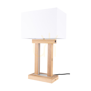 Stolní lampa Hakon, olejovaný dub/matný nikl, bílé stínidlo, 1xE27 + 2xLED 40 W, 35 cm 0 Stolní lampa Hakon, olejovaný dub/matný nikl, bílé stínidlo, 1xE27 + 2xLED 40 W, 35 cm small 0
