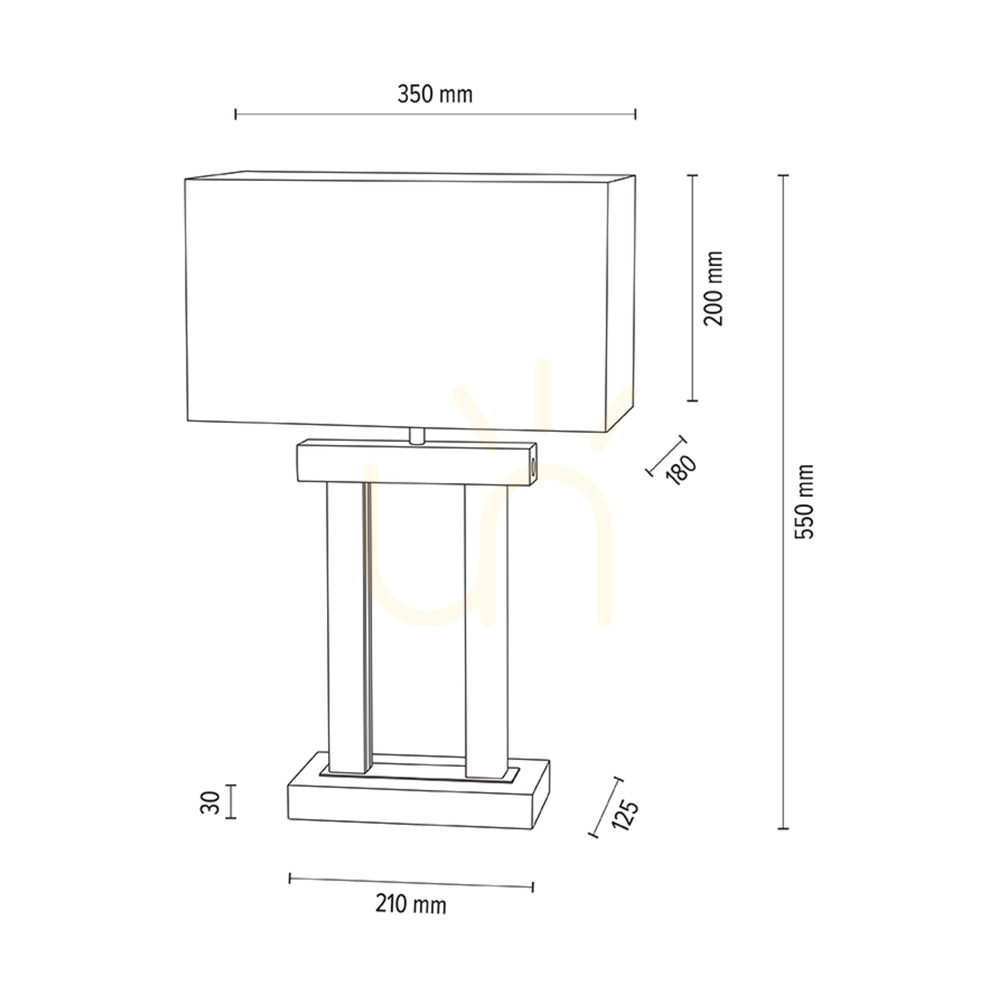 Zobrazit Stolní lampa Hakon, olejovaný dub/černá, béžové stínidlo, 1xE27 + 2xLED 40 W, 35 cm Stolní lampa Hakon, olejovaný dub/černá, béžové stínidlo, 1xE27 + 2xLED 40 W, 35 cm