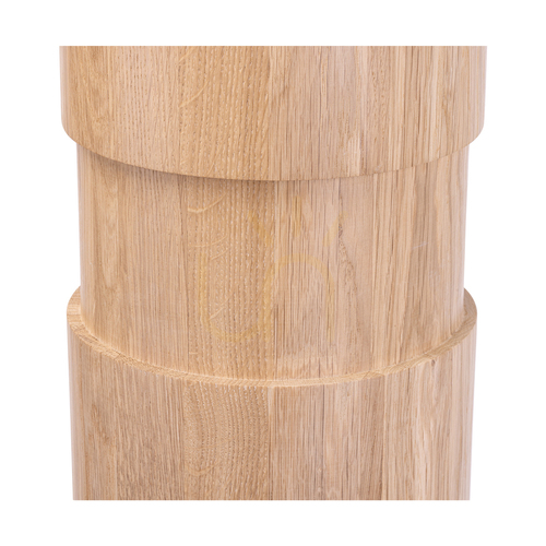 Kontrola Stojací lampa Brinova Palo, olejovaný dub, černé detaily, béžové stínidlo, 1×E27, Ø58 cm