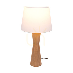 Stolní lampa Azalea, olejovaný dub/matný nikl, bílé stínidlo, 1xE27, Ø30 cm small 2
