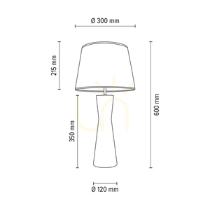 Stolní lampa Azalea, olejovaný dub/matný nikl, bílé stínidlo, 1xE27, Ø30 cm small 4